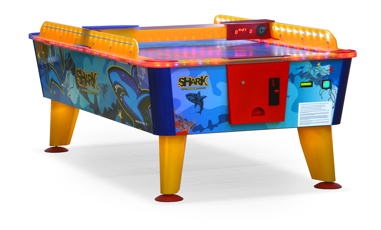 Игровой стол - аэрохоккей "Shark" 8 ф (всепогодный, жетоноприемник)