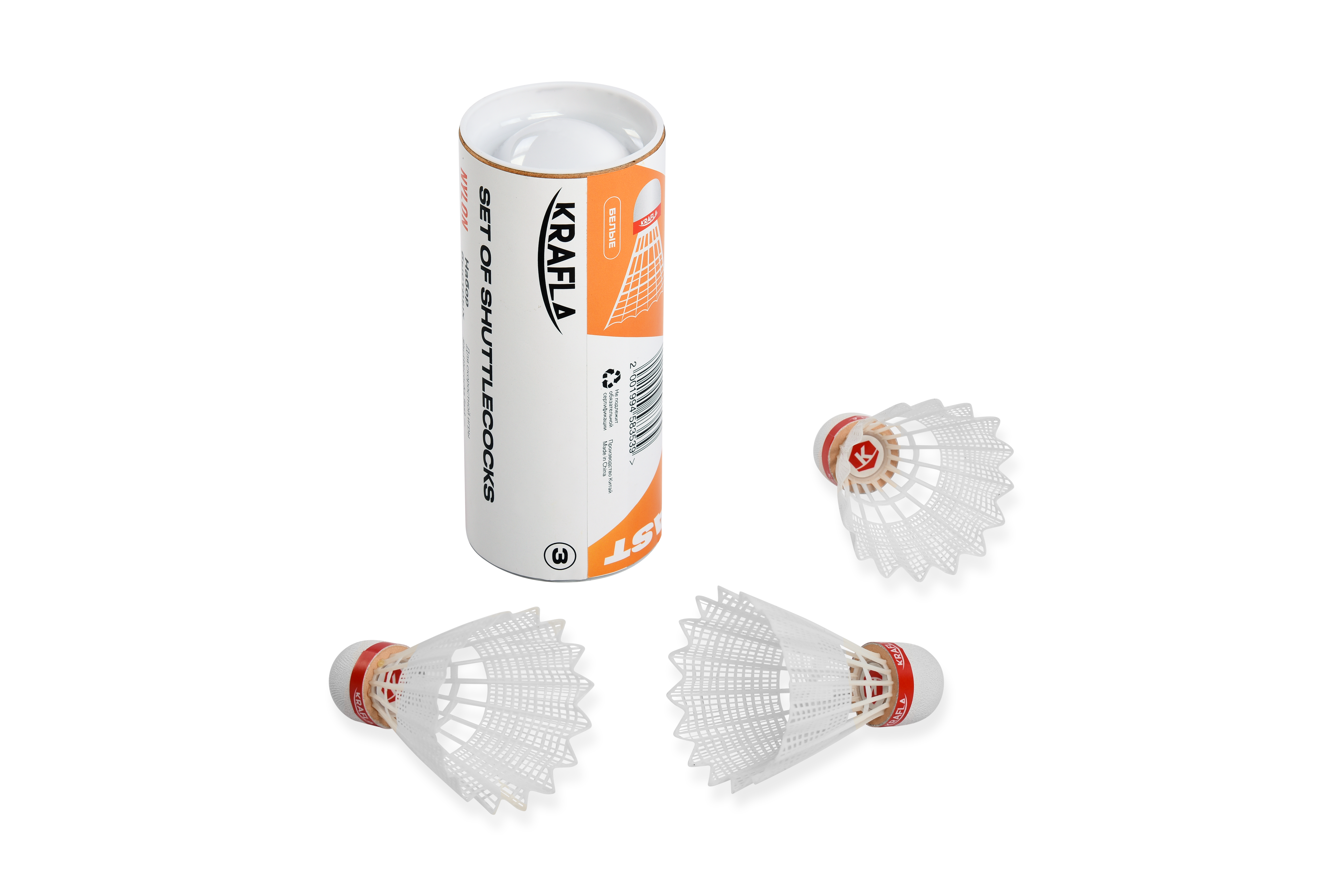 Комплект воланов для бадминтона KRAFLA SH-W300F (3 шт)